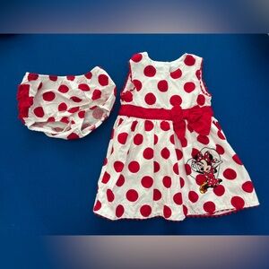 Disney Parks Minnie Dress and Diaper Cover 18 months preowned